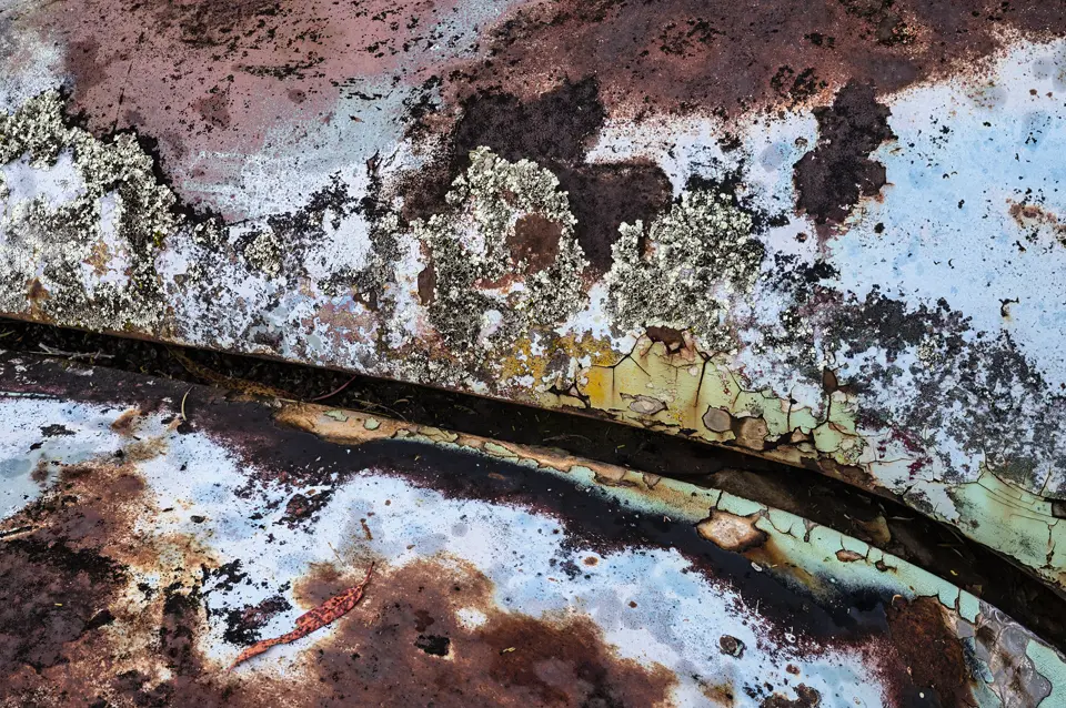 Close up of car rust