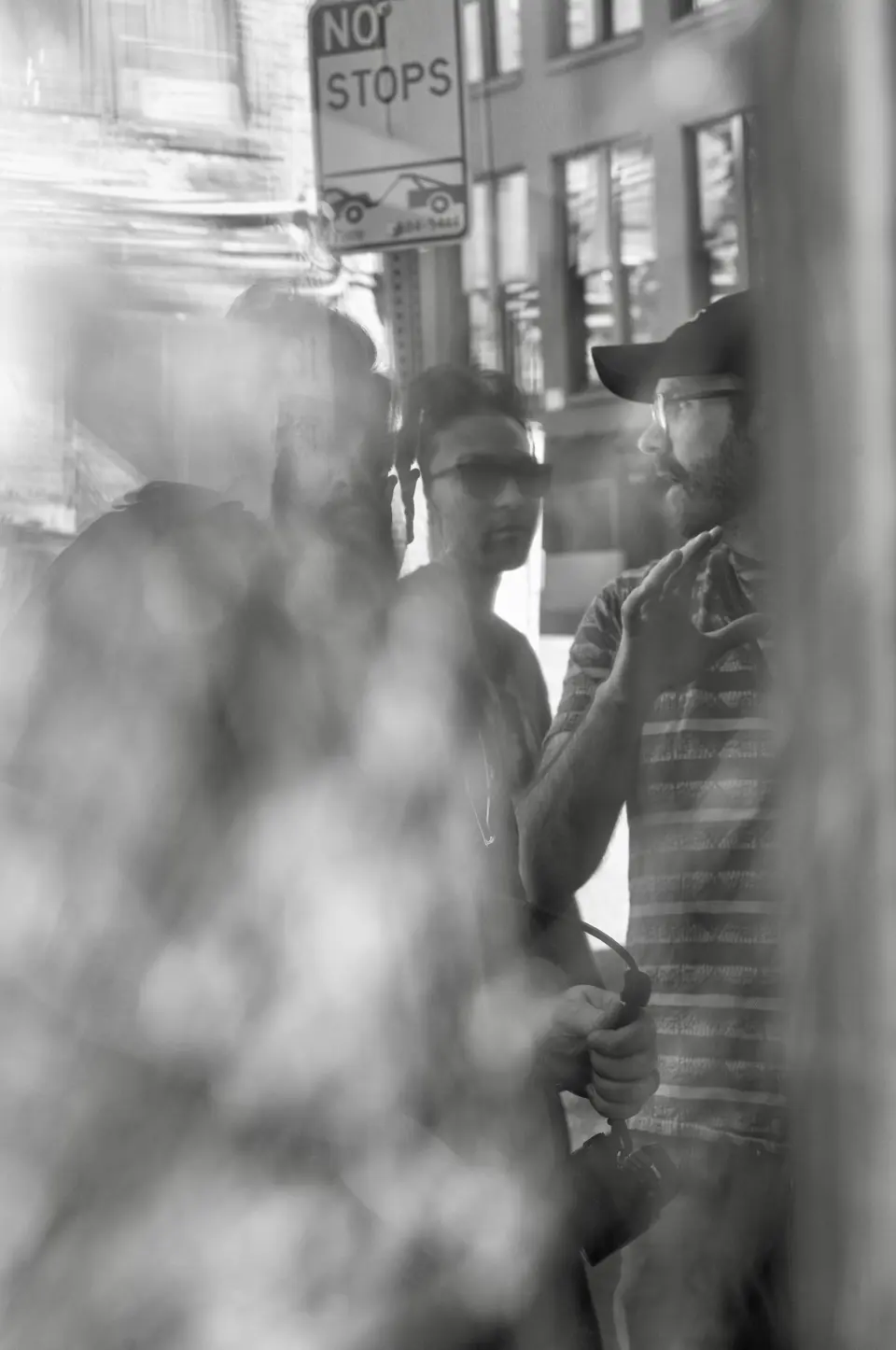 Nate Townsend on set with Terry LaRue at Leica LA