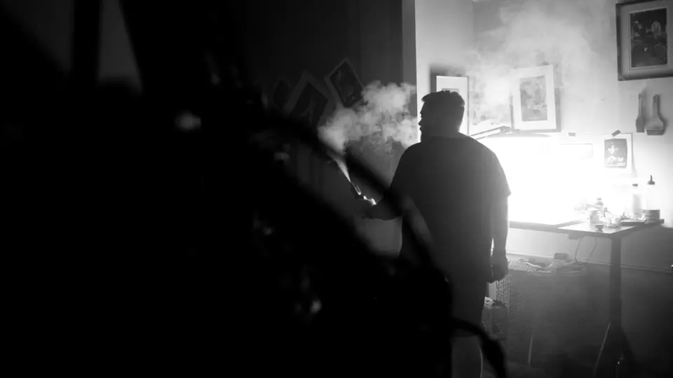 Nate Townsend on set with Terry LaRue at Leica LA
