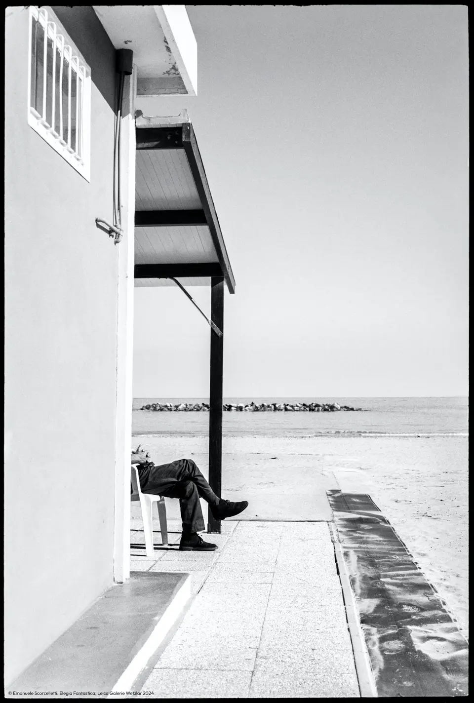 Landscape with sea and a house by Emanuele Scorcelletti