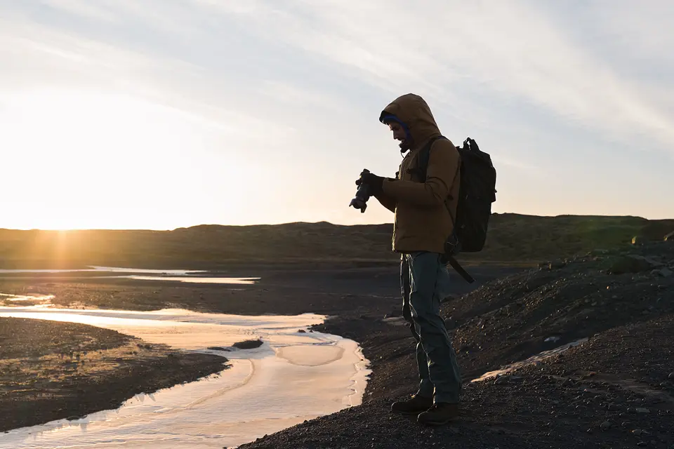 Ciril Jazbec with the Leica SL3 in a landscape