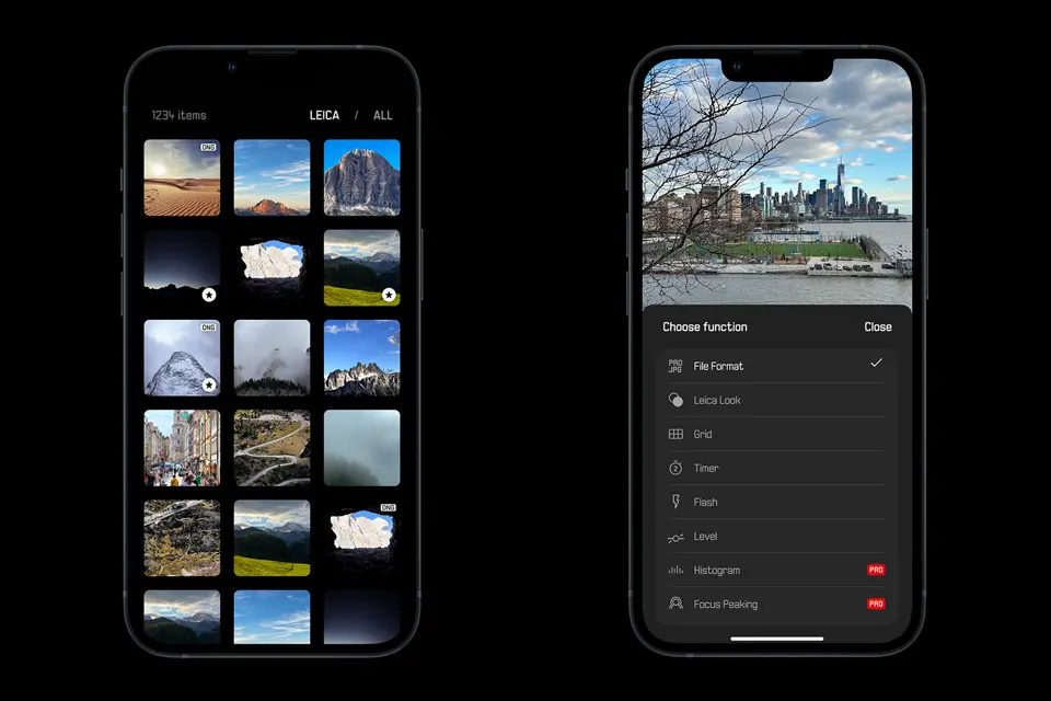 Leica lux app options