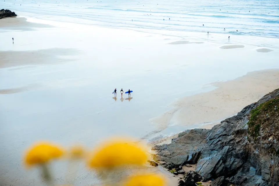 Surfers on the beach