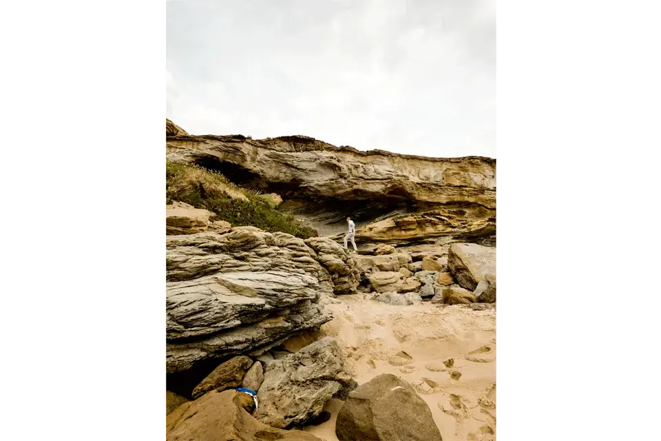 A stranger exploring the coast. 