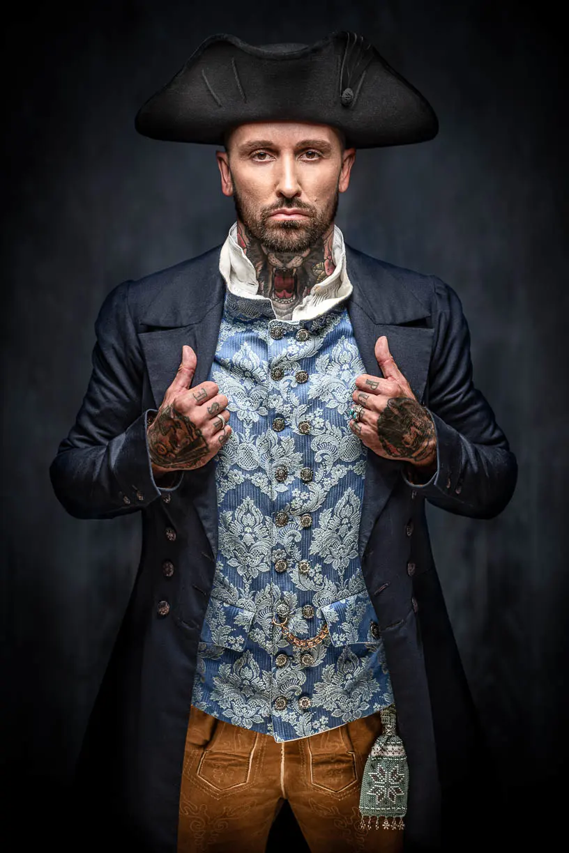 A man dressed in a traditional Black Forest outfit 