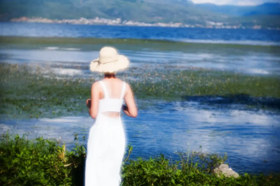 woman in the nature