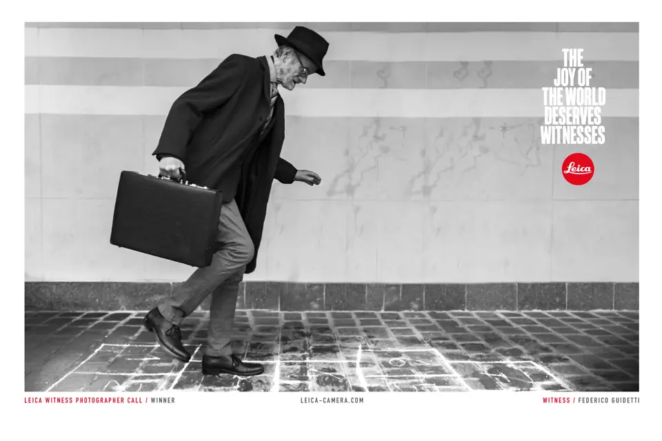 Old man with a suitcase