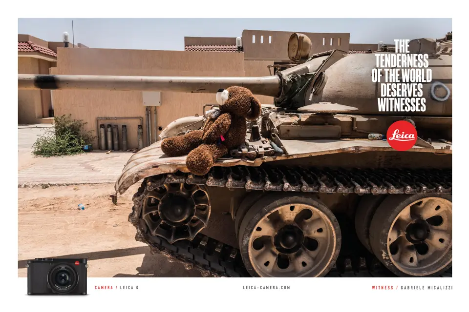 Teddy bear on a army tank