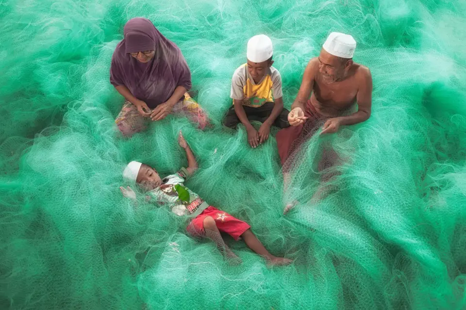 Green Fishing nets