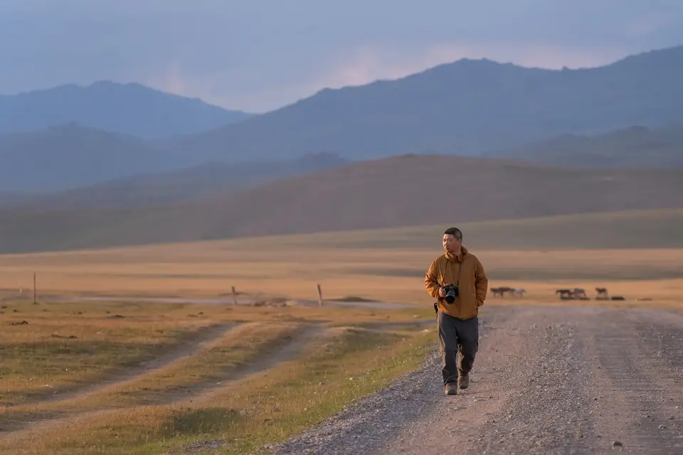 Man in the Landscape with a Leica Camera