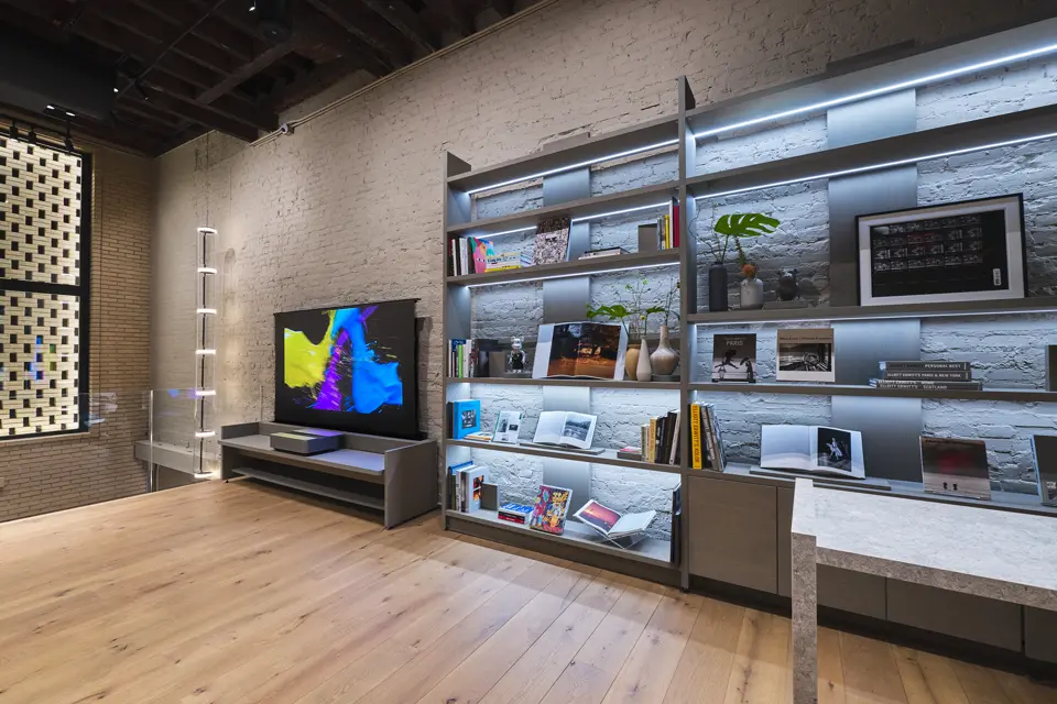 New Year Store Meatpacking inside view with cine 