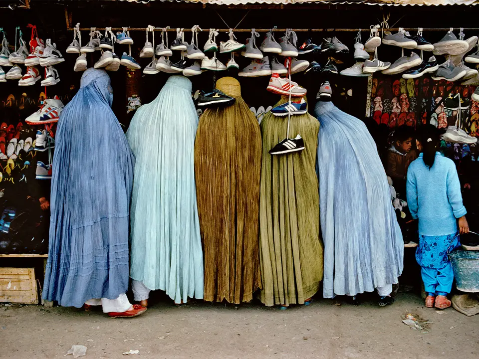 Women at a shoe store