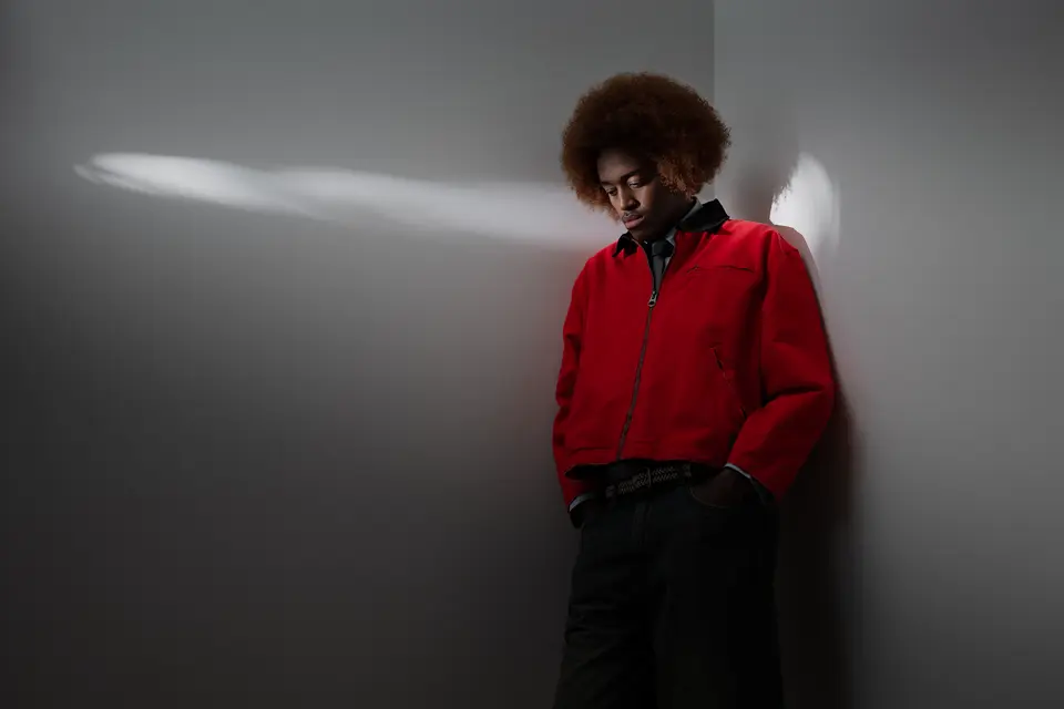 Man with an red pullover