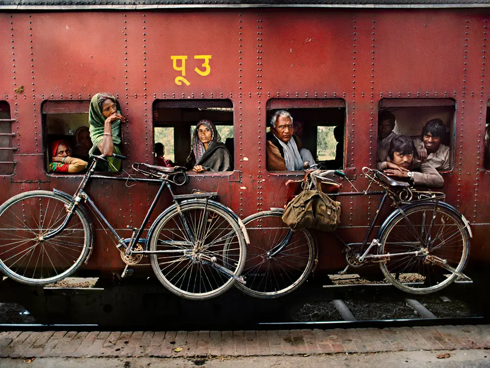 Bikes on a train