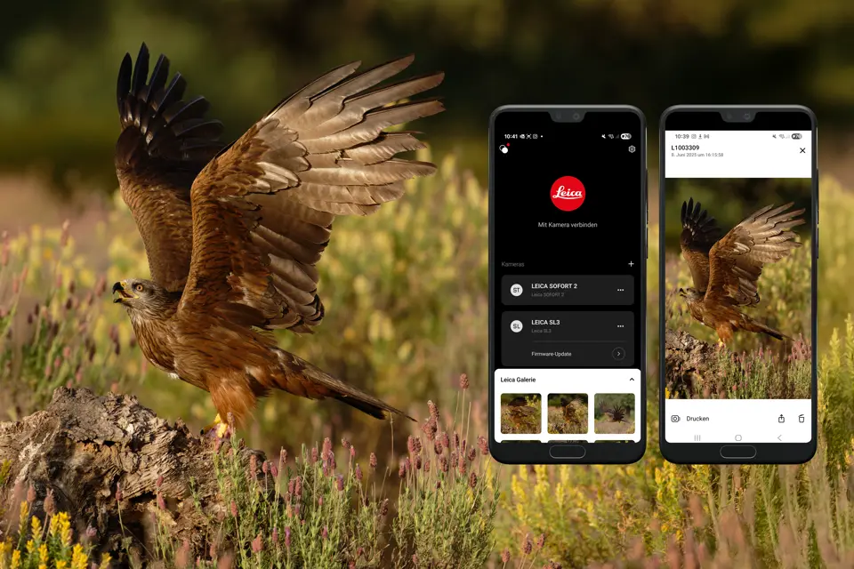 Leica Digiscoping system with Leica Fotos App