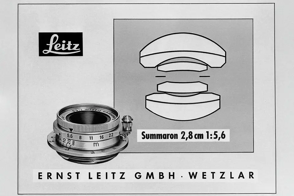 Old advertise of the Summaron lense
