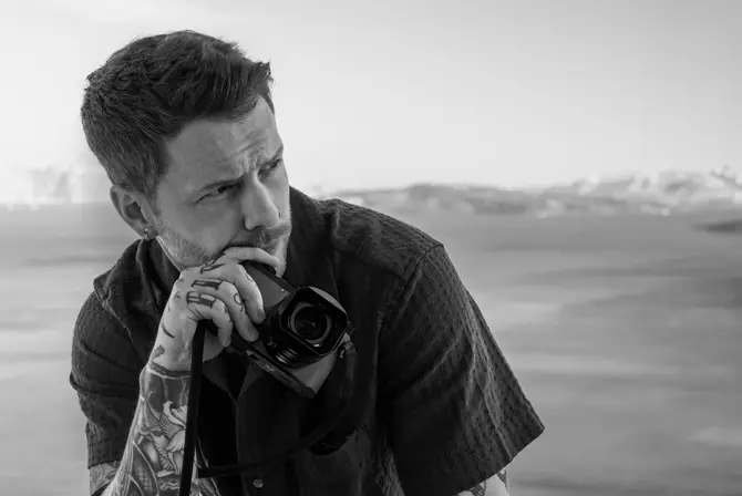 Black and White Image of Alex Harrison Magrath with the Leica Q3 43