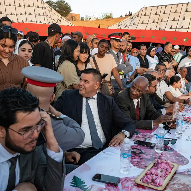 People on the Kelaat M'Gouna Rose Festival.