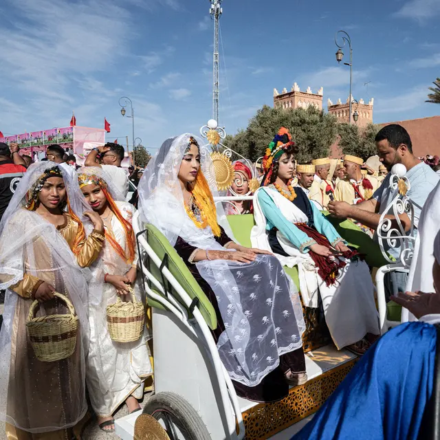 People dancing on Moroccan Festival.