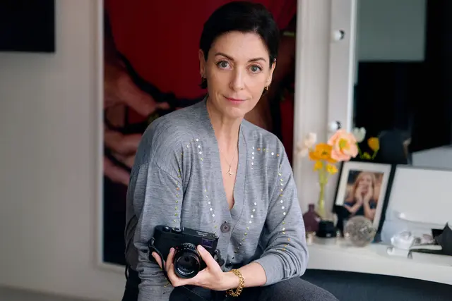 Mary McCartney with a Leica Camera