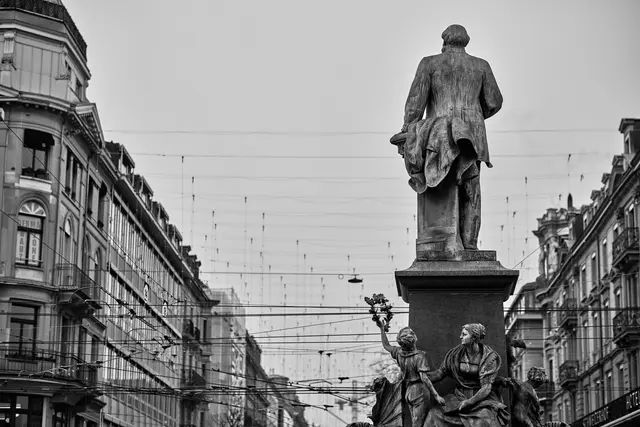 Statue in Zurich.