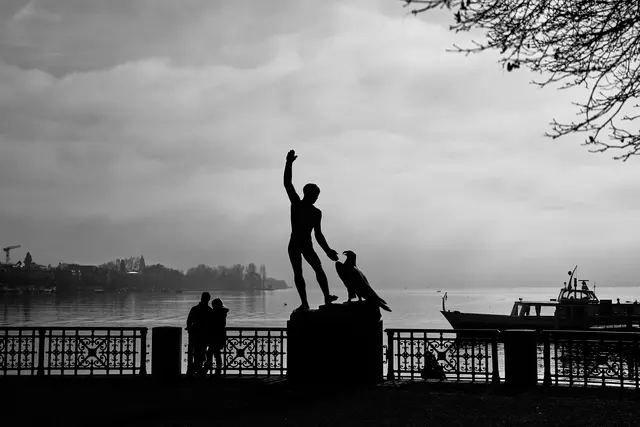 Statue in Zurich.