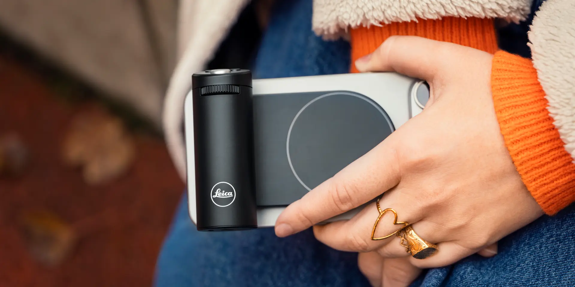 Leica LUX Grip in hands