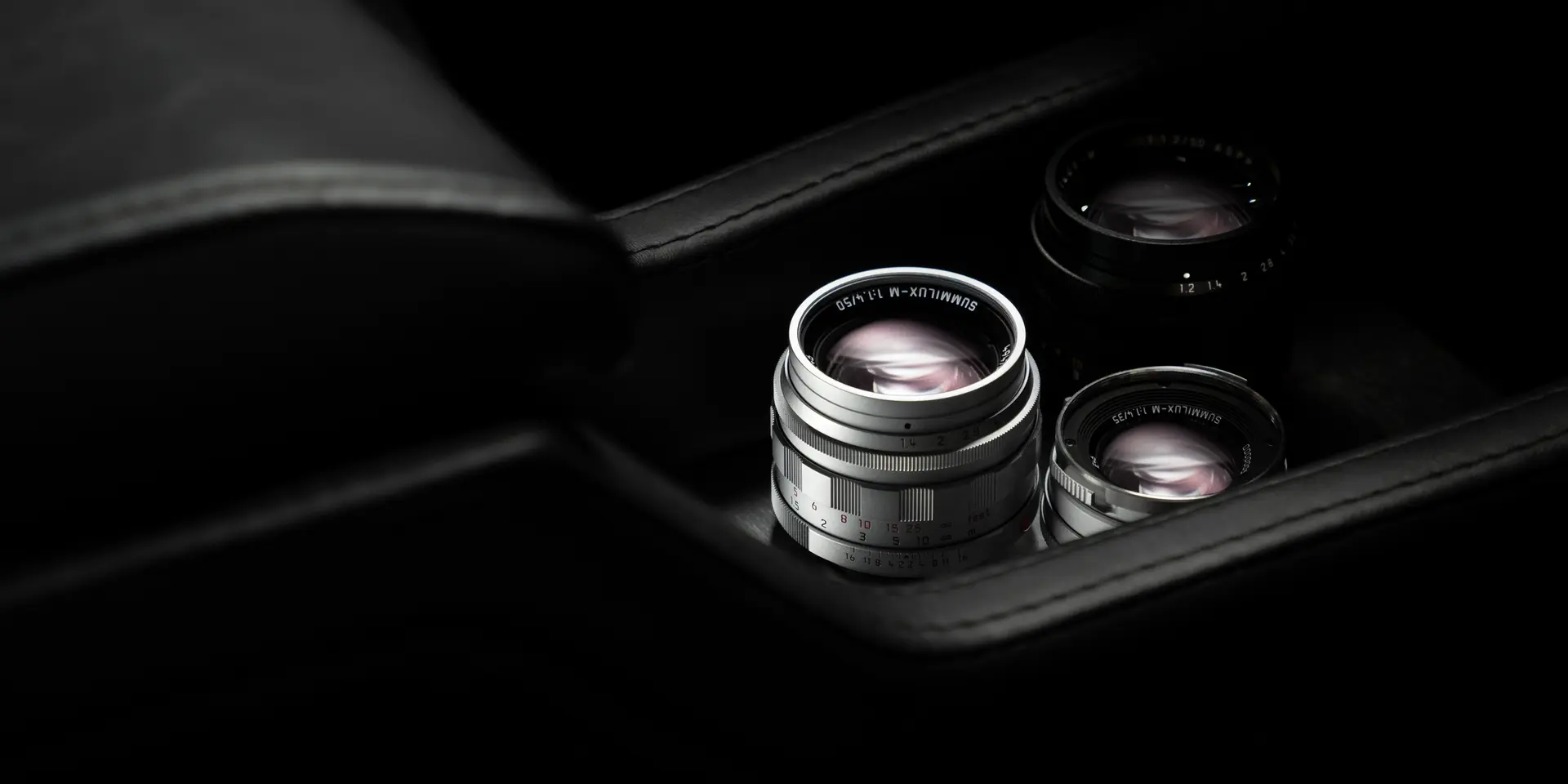 Classic M-Lenses in a camera bag 