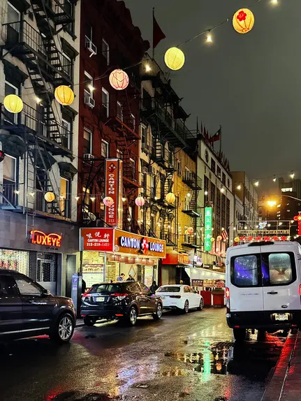 Streets of New York by night