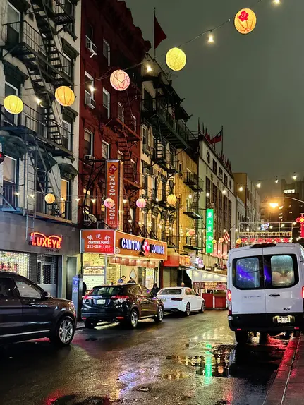 Streets of New York by night