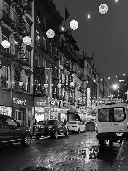 Streets of New York by night