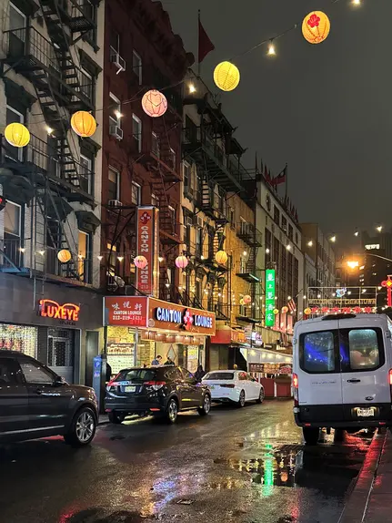 Streets of New York by night