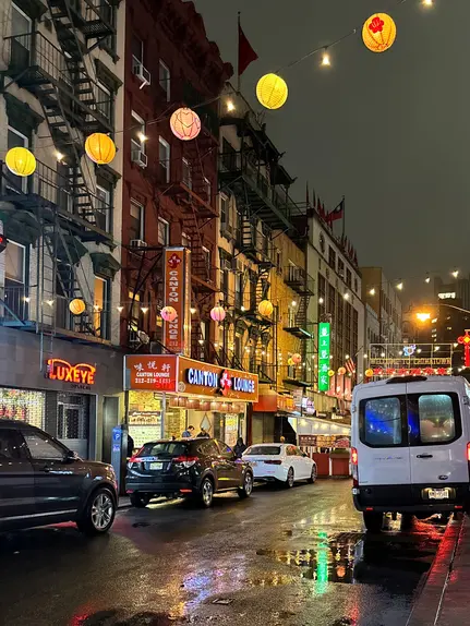 Streets of New York by night