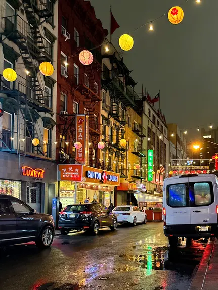 Streets of New York by night