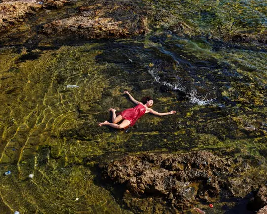 woman in the water