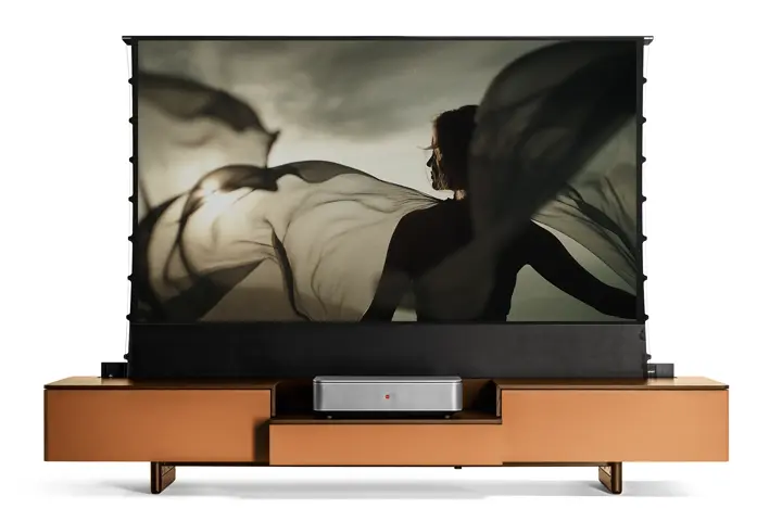 Poltrona Frau cabinet with screen for Leica Cine 1.