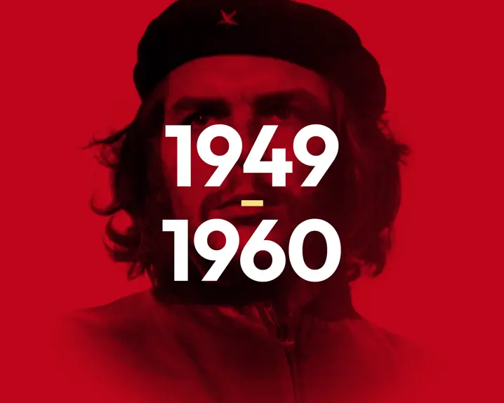 Che Guevara. 1949-1960 in the foreground
