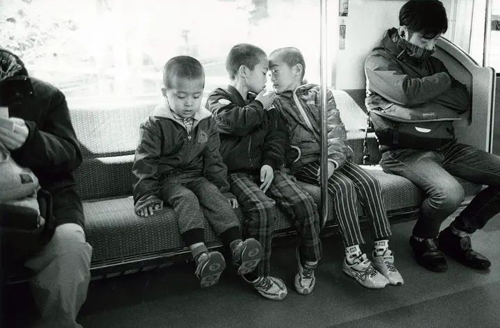 Kids in a bus