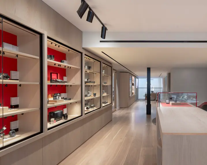 Colour image of Leica London Store Dover St Shop Floor