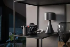 Black Leica Camera on a Table