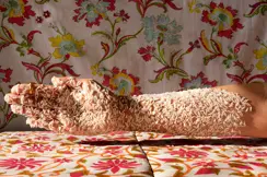Rice and hand