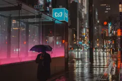 Streetphotography by rain and night
