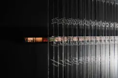 Multisensory installation of the history of Leica cameras