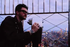 Man with a Leica ZM11 watch on his wrist