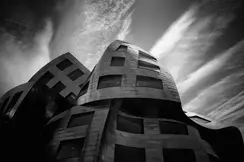 cool building b&w