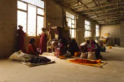 Work carried out by women at a managed spice mill in Ethiopia