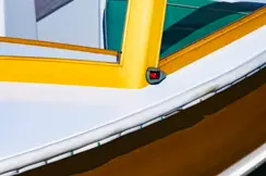 yellow and white boat