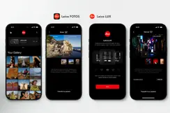 Mockups of the Leica FOTOS App and Leica LUX App