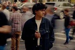 Faizal Westcott with the iphone on the street