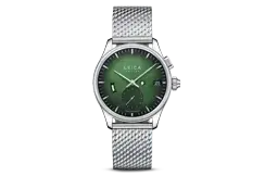 98288_Leica_ZM1_Urban_Green_Milanaise_Stainless_Steel_metal_bracelet_front_1920px.webp